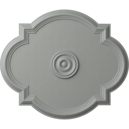 Ekena Millwork Waltz Ceiling Medallion (Fits Canopies up to 5 1/4"), 24"W x 20 1/2"H x 1 1/8"P, Primed White CM24WA